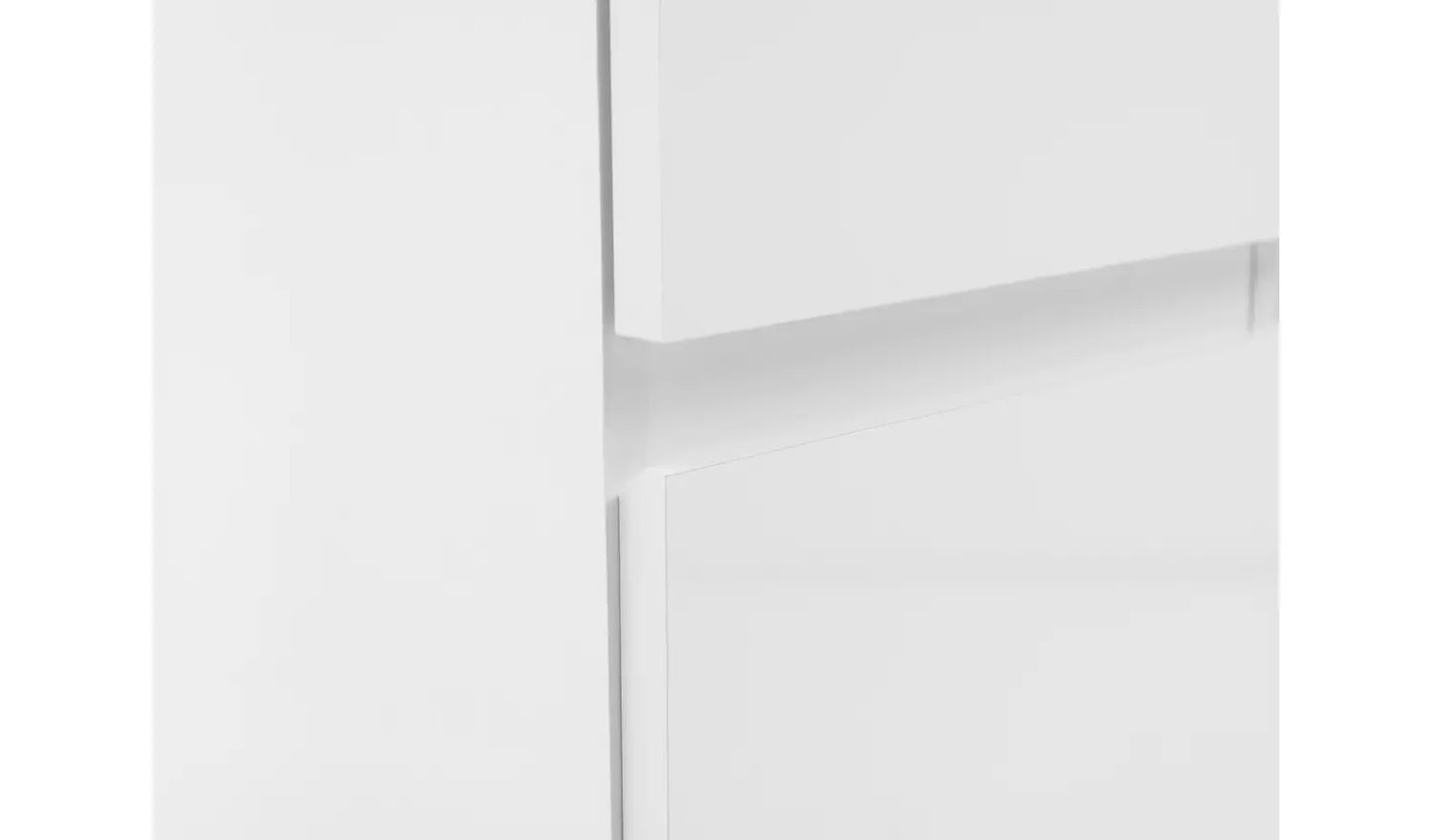 Assembled Jenson 5 Drawer Dressing Table - Matte White